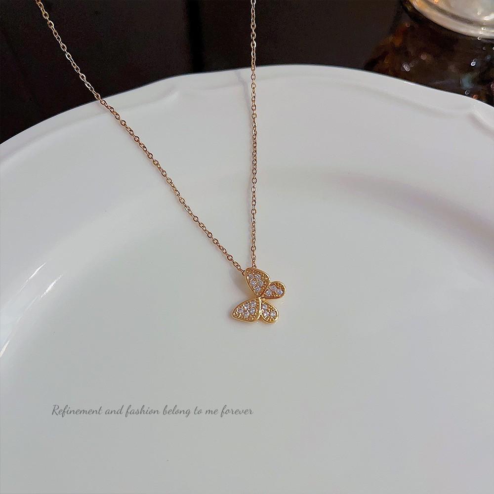 18K Gold Titanium Rhombus Clavicle Chain Necklace - Women’s Trendy Geometric Choker Pendant