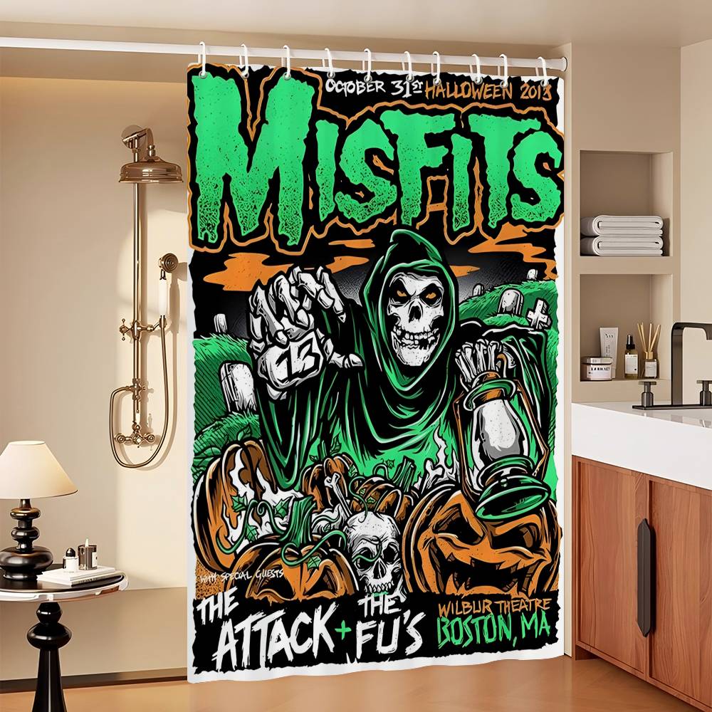 M-Misfits Hot 1 Piece Of 150X180Cm Printed Shower Curtain Partition Bathroom Waterproof And Mold Resistant
