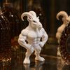 Light Luxury Desk Ornament 3D Printed Muscular Goat Figurine, Animal Sculpture Decor for Artistic Home Office Shelf, Fun Gift Gym Goers Lovers Statue
