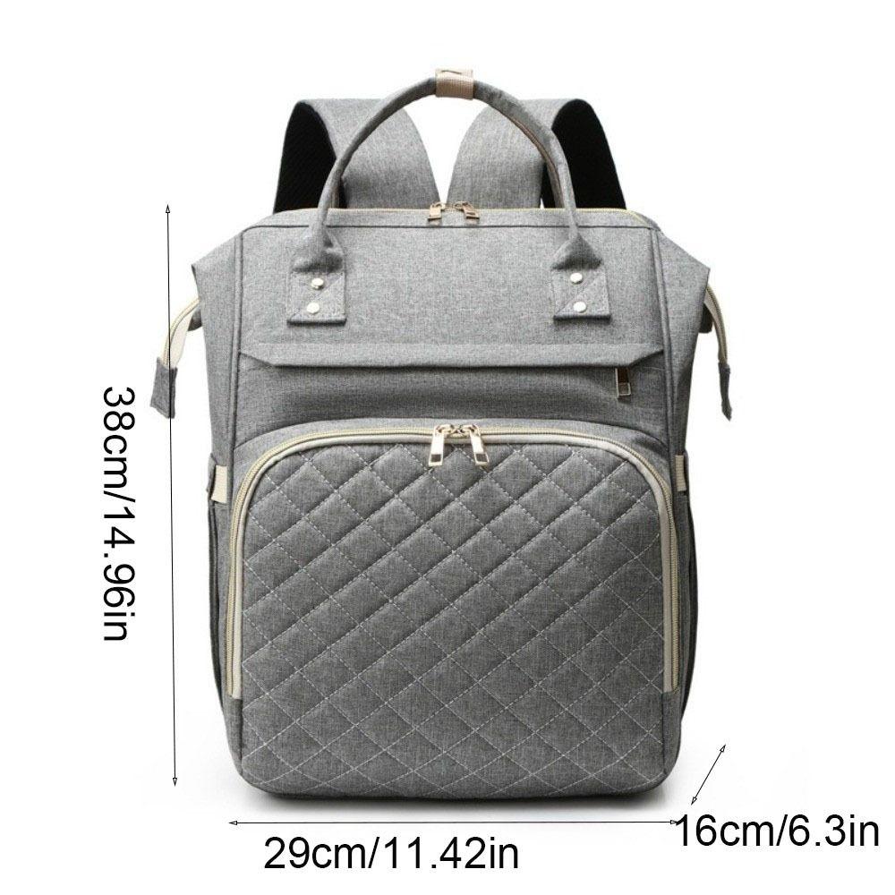 Nylon Mommy Bag Large Capacity Solid Color Maternity Travel Bag Multifunctional Hand-held Diaper Backpack Storage
