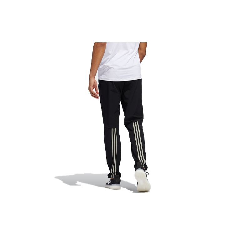 Adidas Three-Stripe Casual Sports Pants Men Bottoms Black GE3423