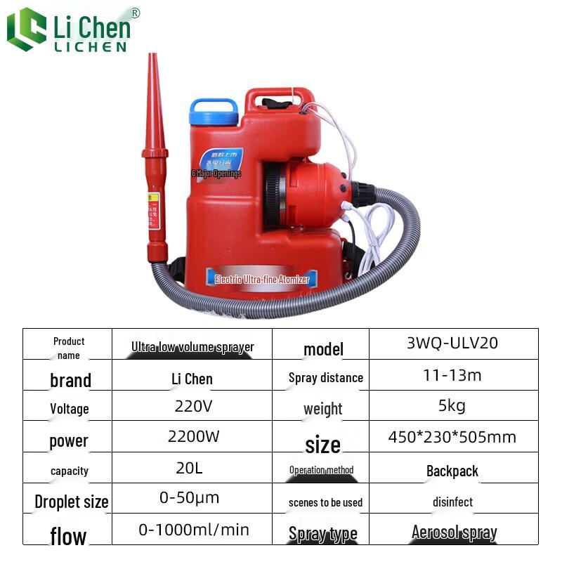 Licen Backpack Electric ULV Sprayer Fogger CN plug (adapter included)