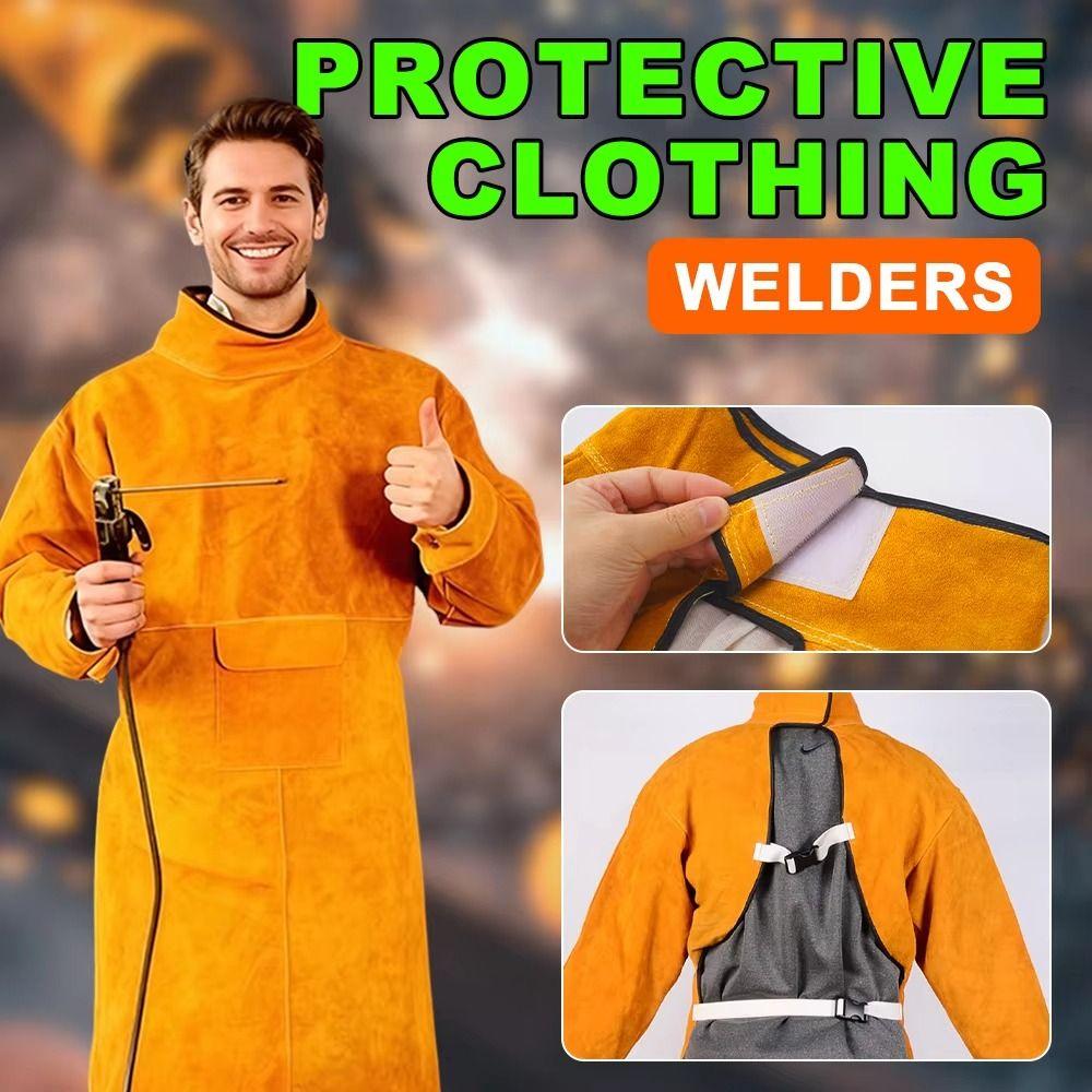 Long Sleeve Welding Work Clothes Flame Retardant Protective Clothing Welding Suit  Welding Work