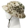 Cappello a secchiello mimetico tattico con visiera corta e tesa rotonda, cappello da pescatore mimetico stile militare, cappello da sole per escursionismo, caccia e attività all'aperto