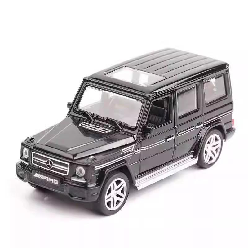 1:32 Scale G65 Alloy Diecast Toy Car Models 4 Doors Opened Sound Light Pull Back Hihgh Simulation SUV Vehicles for Kids Presents