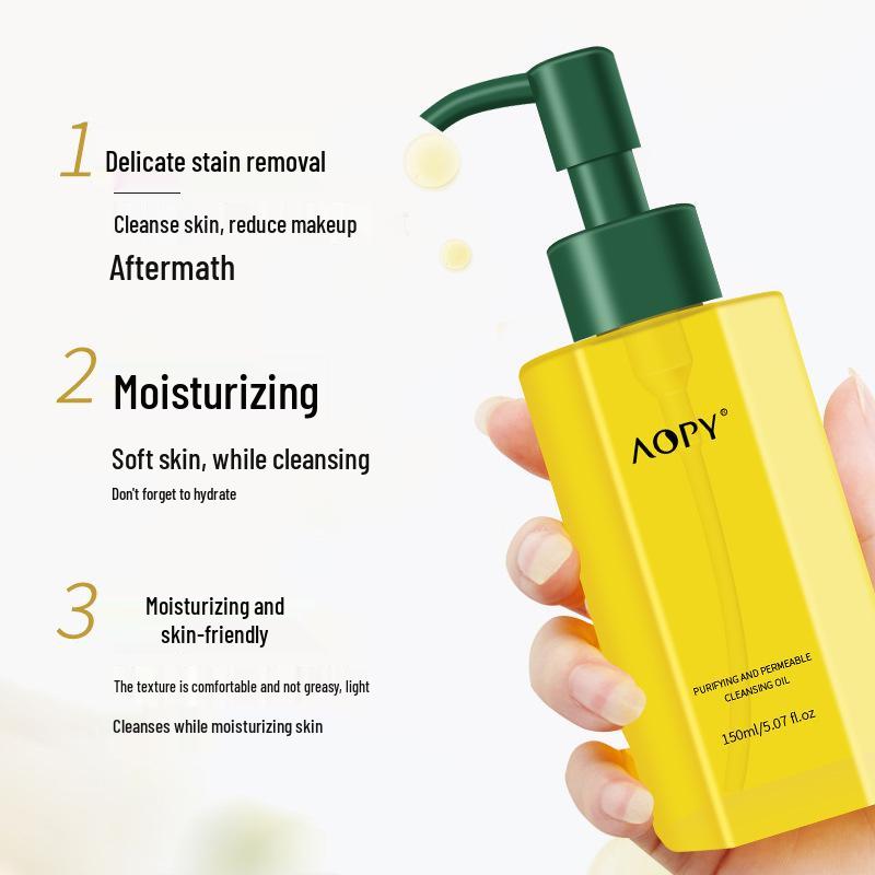 3-in-1 Pflanzen Make-up Entferner Öl: Schnell emulgierender Reiniger für Augen, Lippen und Gesicht