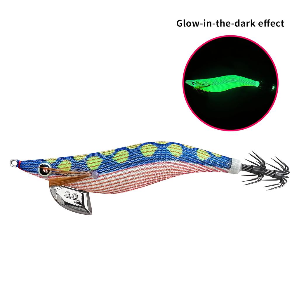 Artificial Hard Bait Luminous Squid Jig Sea Fishing Lure Octopus 3.5#3.0 # 2.5 # Japan Fishing Tackle