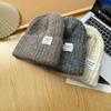 Sheep Wool Hats  Women's Woolen Hats Knitted Hats Autumn and Winter Versatile Ear Protection Pullover Hats for Men and Women Trendy