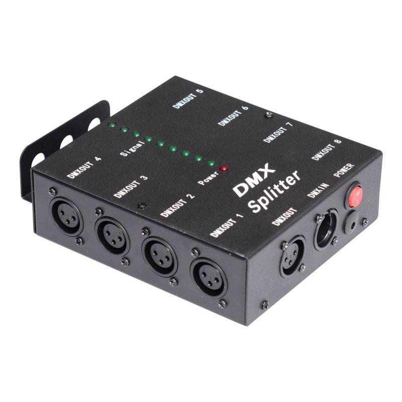 Amplificator și Distribuitor de Semnal Wireless DMX512 cu 8 Canale pentru Lumini de Scenă