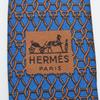 Used HERMES tie Toyota limited edition silk Blue Brown suit