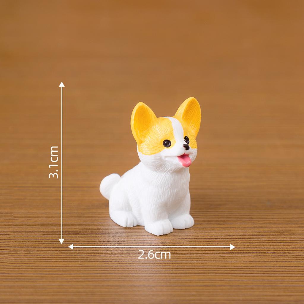 Car Desktop Mini Ornament Micro Landscape Creative Cute Realistic Little Dog Figurine