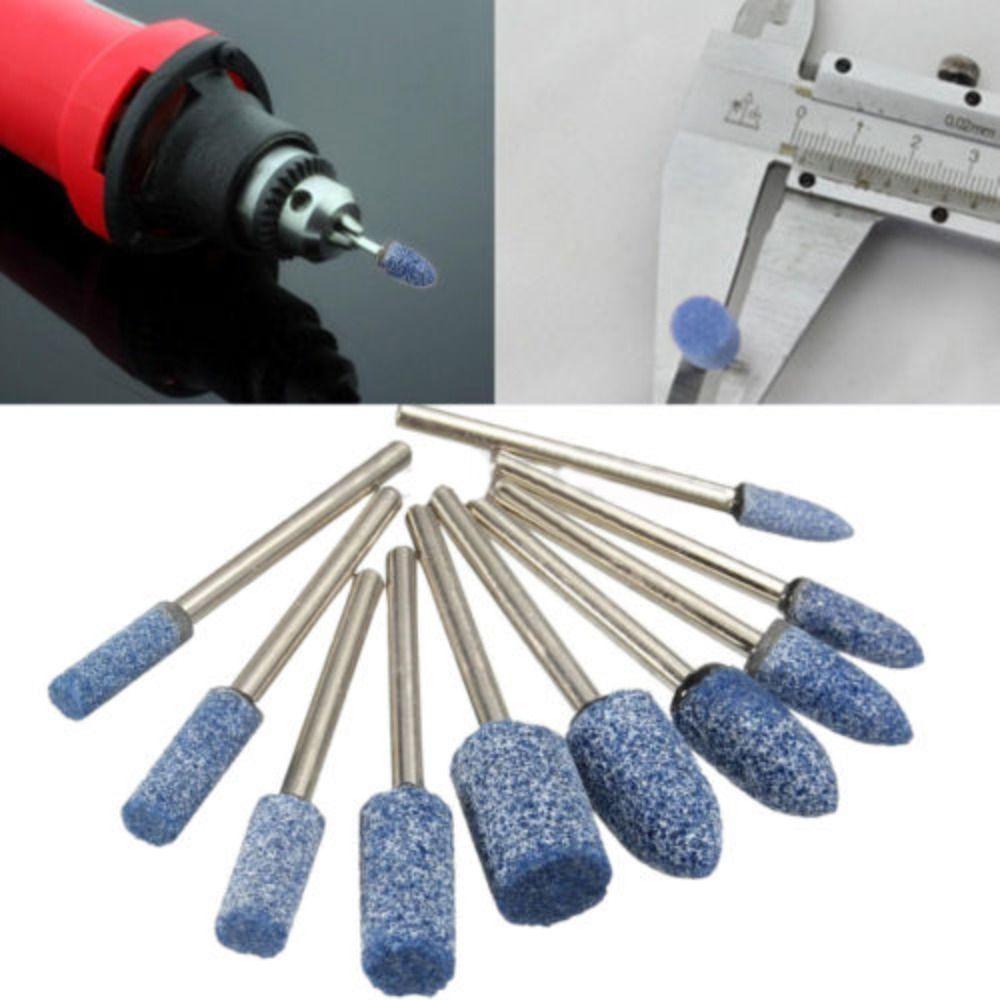 10Pcs Wheel Head Electric Grinding Stone Wheel Blue Mini Drill Rotary Tools Durable Polishing Head