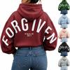 Damen Casual Pullover Sweatshirt mit Buchstabenprint, Langarm, Lockerer Schnitt