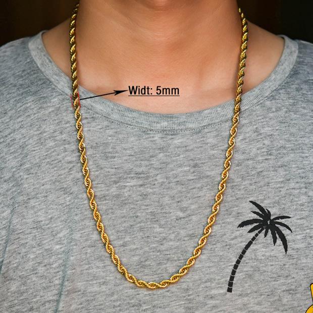 2/3/4/5/6mm Breite gedrehte Seilkette Halskette Edelstahl Choker für Damen Herren Metall Schmuckzubehör 5 Farben 16 bis 30 Zoll