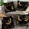 Ramadan Cushion Covers Moon Crescent Stars Lantern Printed Square Pillowcase Zipper Closure for Living Room Festival Decorations