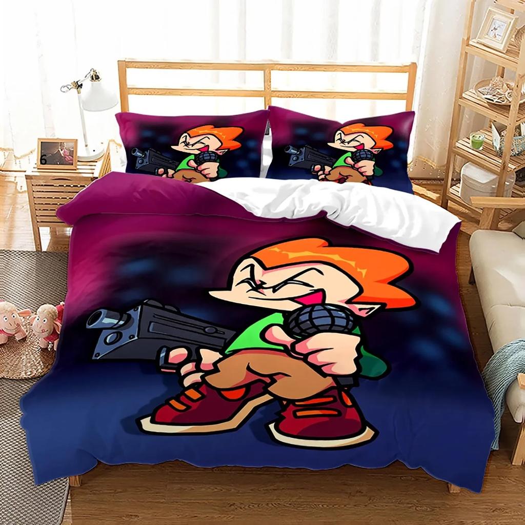 3D Friday Night Funkin Bedding Set Single Twin Full Queen King Size Friday Night Funkin Bed Set Children Kid Bedroom Duvet cover