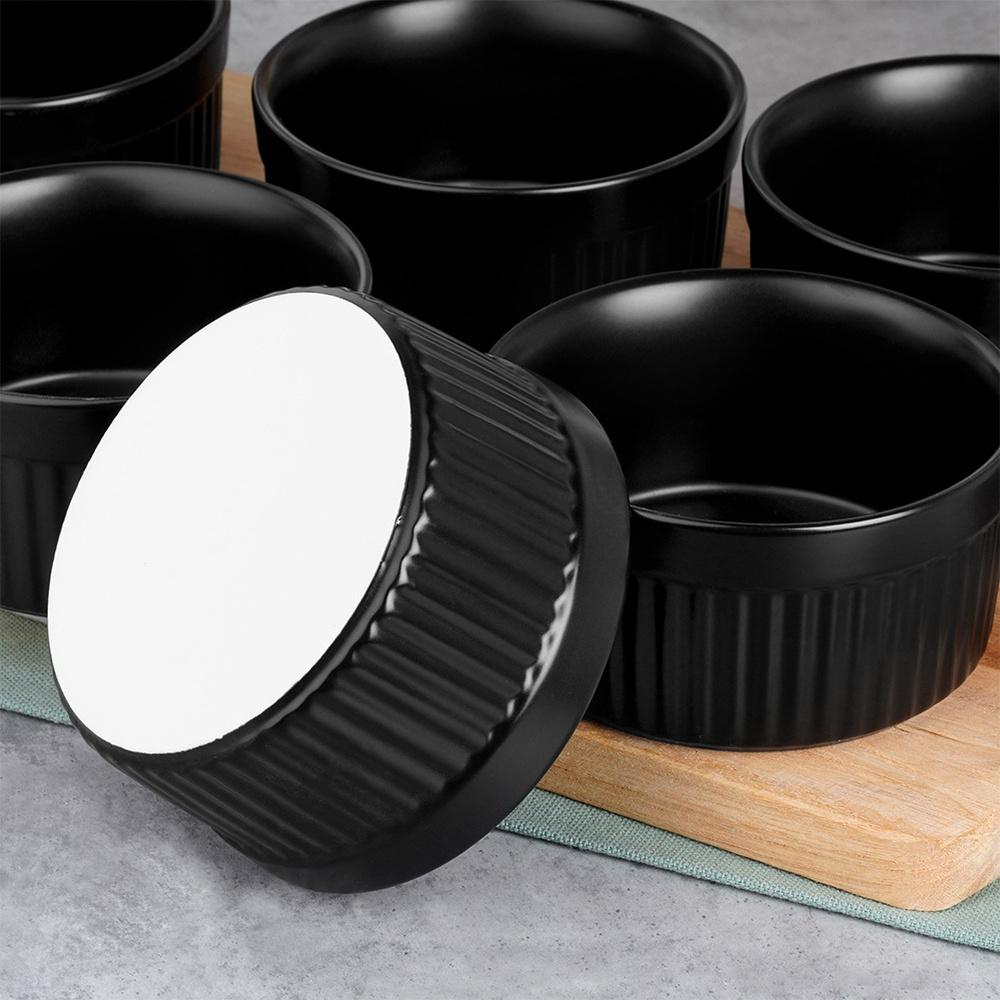 Ceramic Baking Bowls Black 260 Ml 12 Pcs.