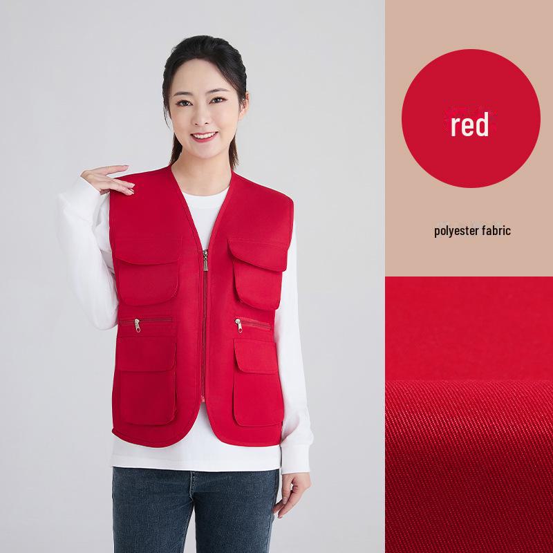 Director’s Multi-Pocket Vest: Casual Workwear for Wedding Photographers with Printed Logo