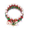 New Bracelet 3 Pairs/Pack Christmas Christmas Tree Old Snowman Beaded Combination Bracelet