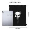 Custom Skeleton Skull Print Drawstring Backpack Bags Lightweight Foldable Gym Sports Sackpack Lightweight Training Sacks