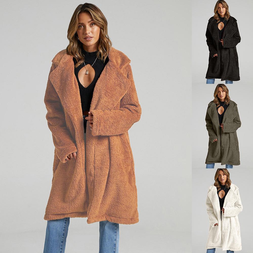 

Large Size Plush Jacket Imitating Fur S армия зеленый