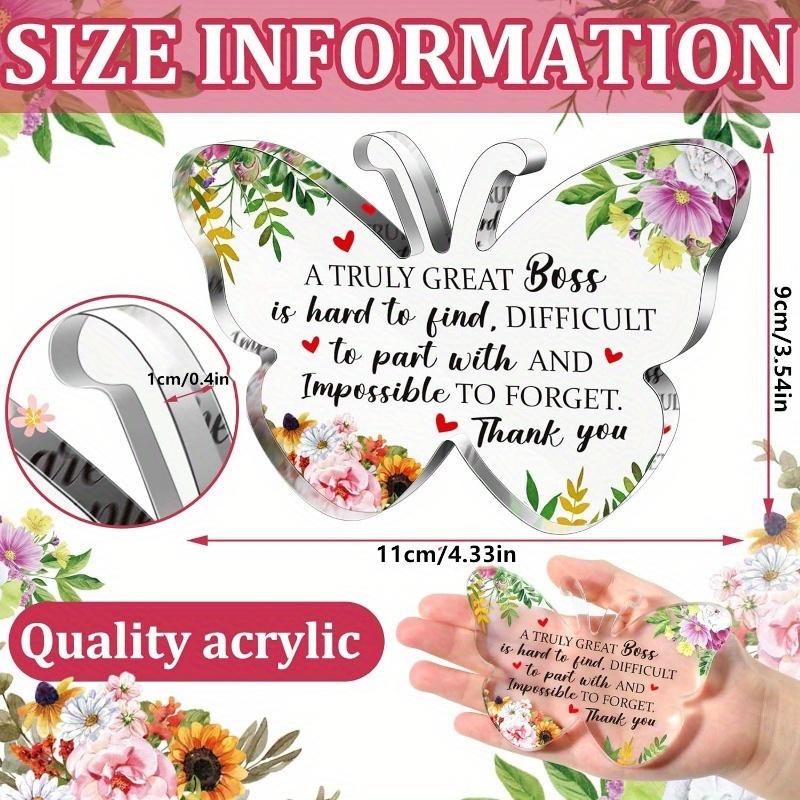 Thank You Acrylic Sign - Inspirational Appreciation Gift for Boss & Coworkers