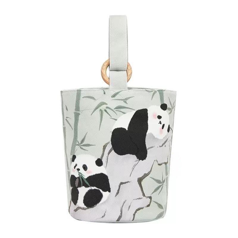 Canvas Tote Bag: Cute Bucket-Shaped Handbag & Lunch Bag for Office Workers and New Moms
