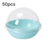 50Pcs Cake Packaging Box Set Transparent Plastic Mini Cupcake Boxes with Secure Lid Bakery Gift Box for Small Cakes Pastries Desserts Cookies