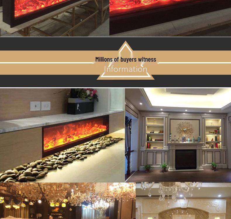 Decorative Flame Electric Fireplace Heater: Built-In Home Simulation