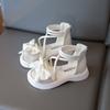 Girls Beach Shoes 2025 Summer Brand New Children Gladiator Sandals Kids Rome Sandals with Bow-knot with Back Zipper Soft Fashion