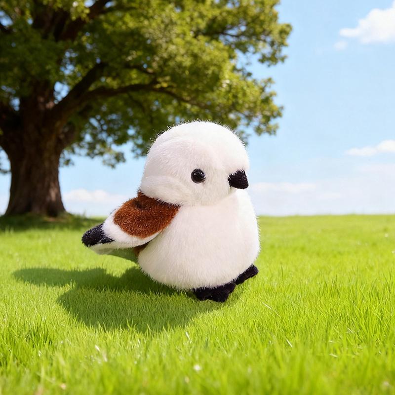 Cute Little Bird Plush Toys Realistic Funny Animal Dolls Shake Simulated Bird Chirping Fluffy Decorative Item Gifts For Children