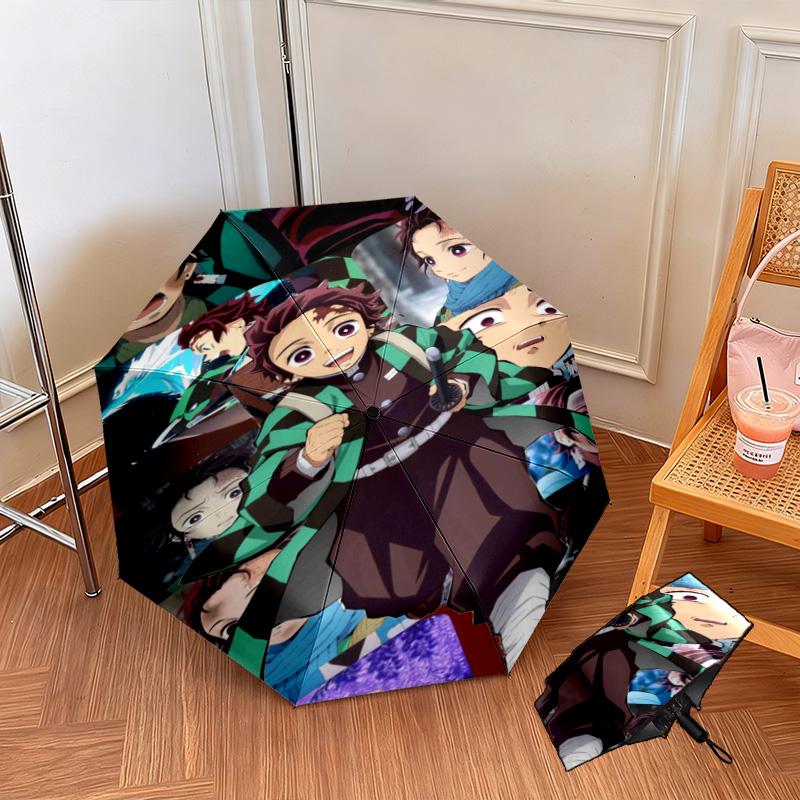 Japanese-style cartoon Demon Slayer Kamado Tanjiro & Kamado Nezuko umbrella including home travel and outdoor activities Multi functional umbrella 14