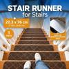 Non Slip Stair Treads 20.3x76cm Stair Carpet Strips Reusable Stair Mats Rugs  for Pet
