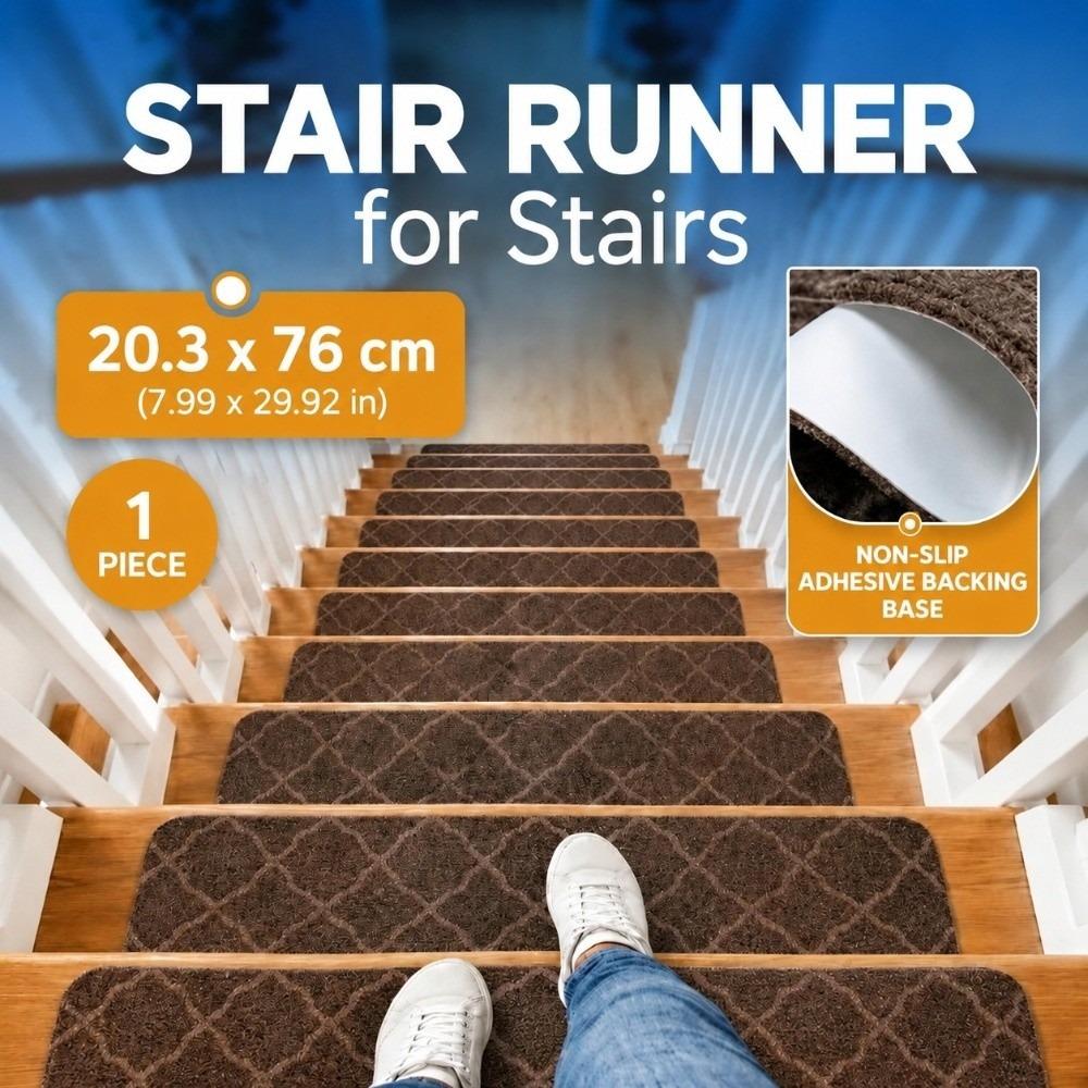 Non Slip Stair Treads 20.3x76cm Stair Carpet Strips Reusable Stair Mats Rugs for Pet