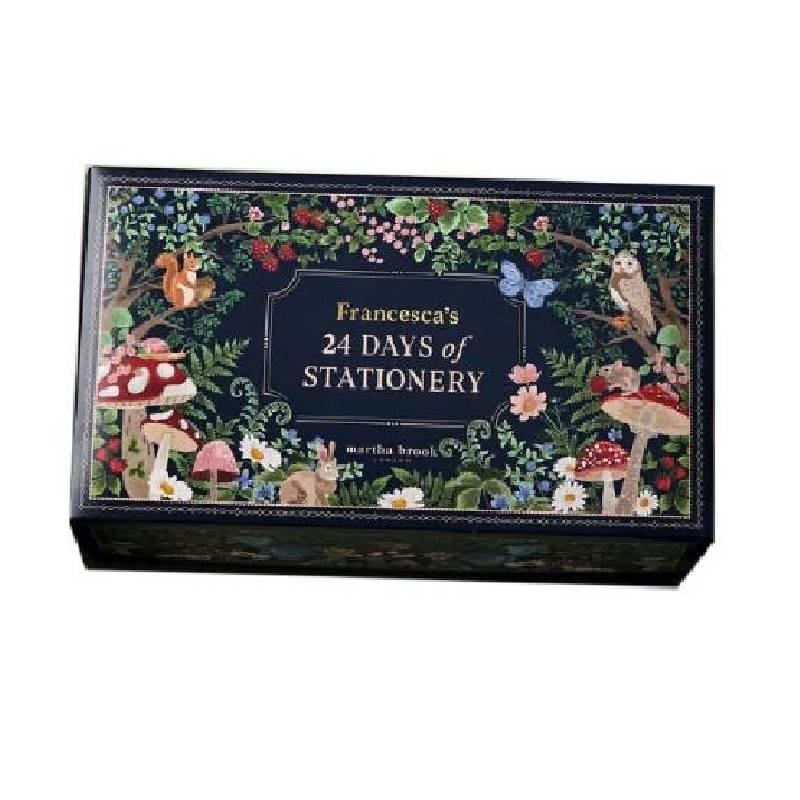 Days 24 Of Stationery Advent Calendar Gold Embossing Letterhead For Christmas