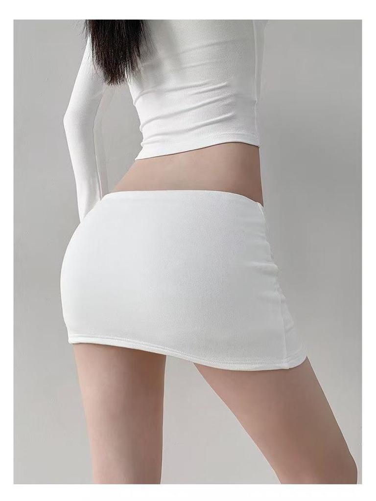 Elastic High-Waisted Short Bodycon Mini Skirt - Sexy, Slimming, Sheath Design for Spring/Summer