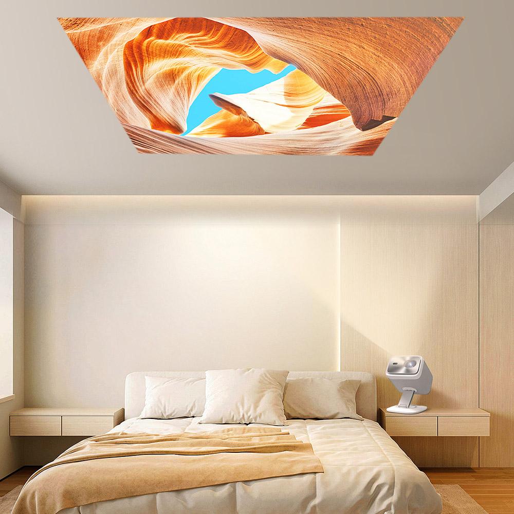 Lenovo Xiaoxin 100P Smart Projector, 850 ANSI, 1080P, HDR10, WiFi 6, 2*5W Speaker, Automatic Keystone Correction