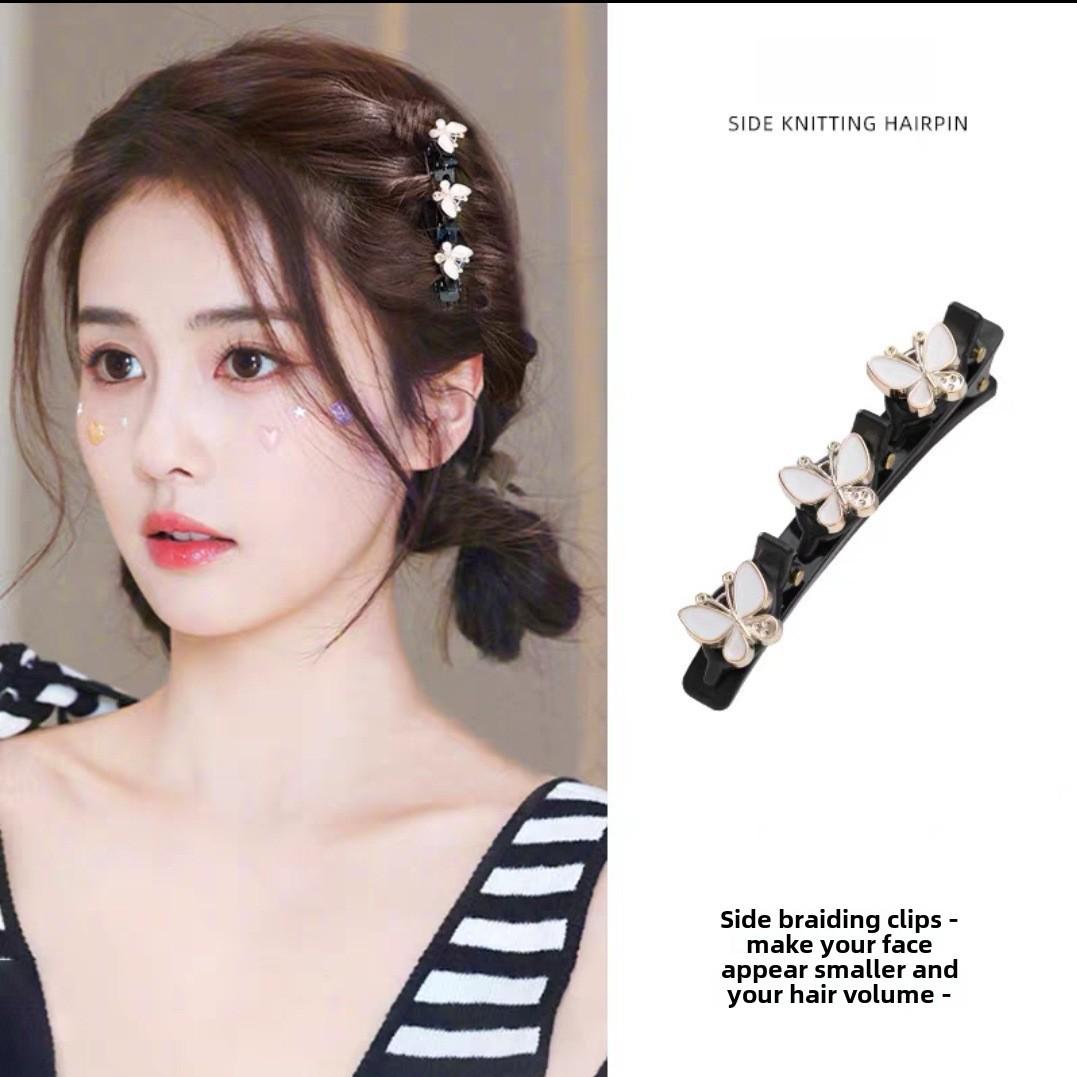 

Заколка для волос «Белый олень» для челки и плетения кос: Головной убор «Утконос» с боковой застежкой на лбу