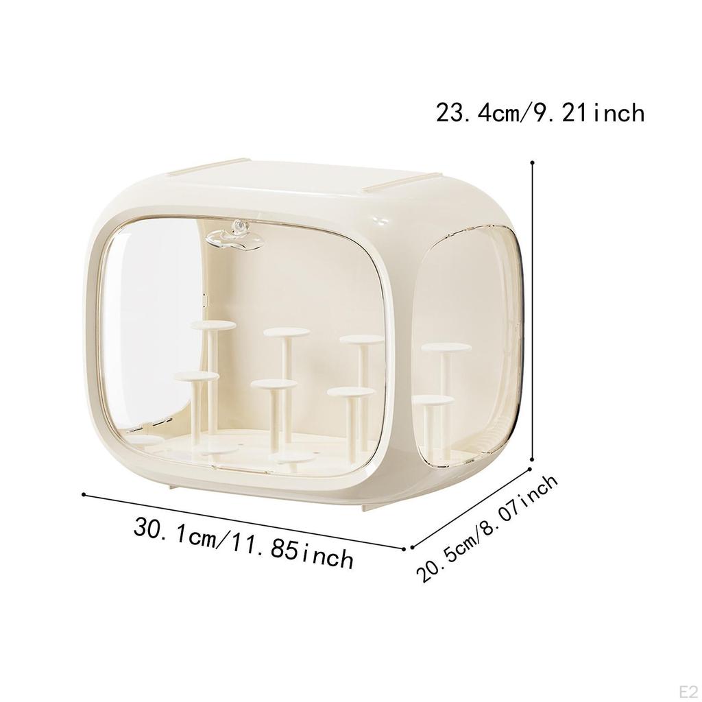 Figure Display Case Transparent Doll Storage Box Modern Tabletop Figurine Stand for Mini