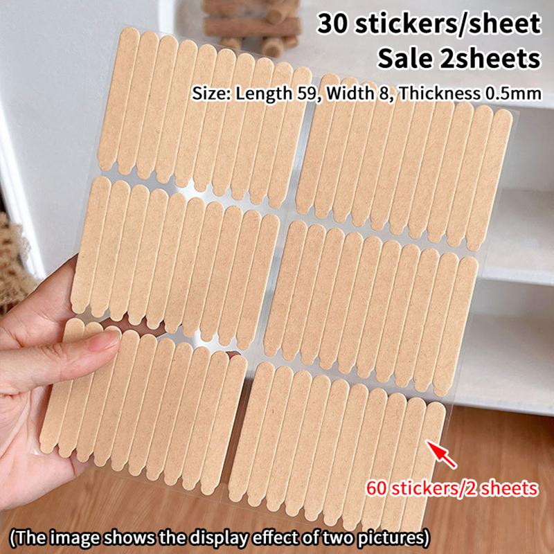 60/66Pcs Transparent Double Adhesive Tape False Nails Display Stand Glue Stickers Acrylic Practice Showing Bar Nail Art Tools