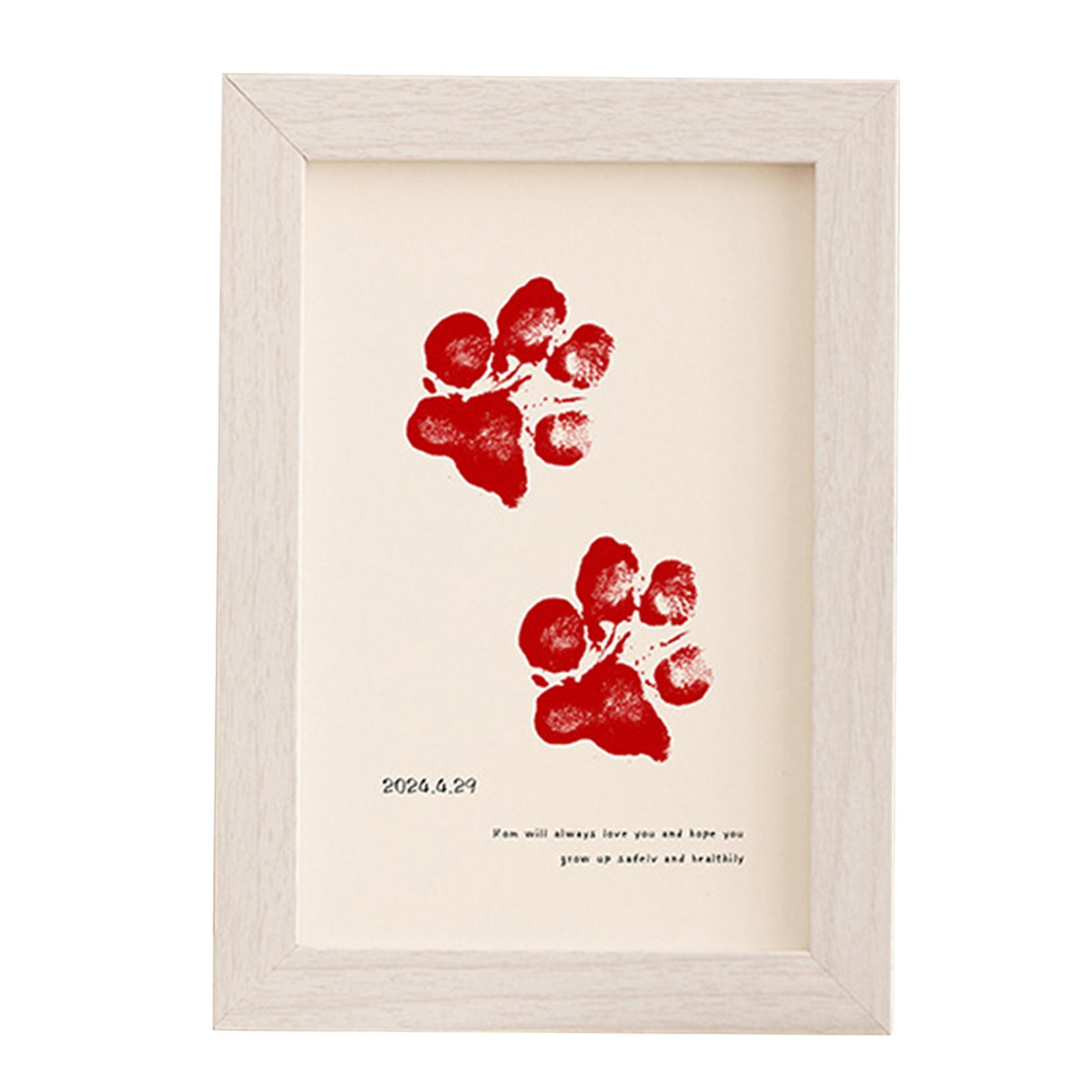 

Фоторамка с принтом собачьей лапы, персонализированная печатная фоторамка для спальни, гостиной 6 inch белый
