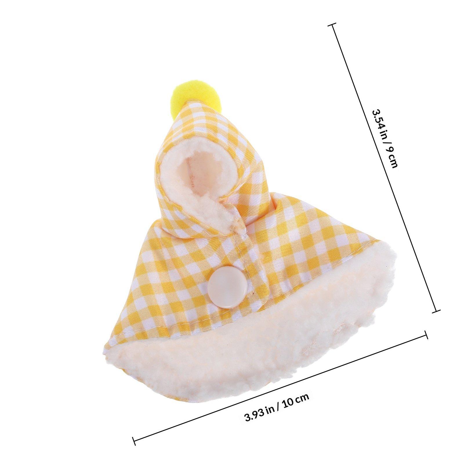 Pet Bird Cape Checkered Warm Coat Soft Thick Fabric Cloak Winter Clothes Parrot Outfit Parakeet Clothing Bird Coat жёлтый
