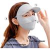 Women Wide Brim Anti UV Face Cover UPF 50+ Full Face Mask Breathable Sunscreen Sports Face Covering SLN4M237