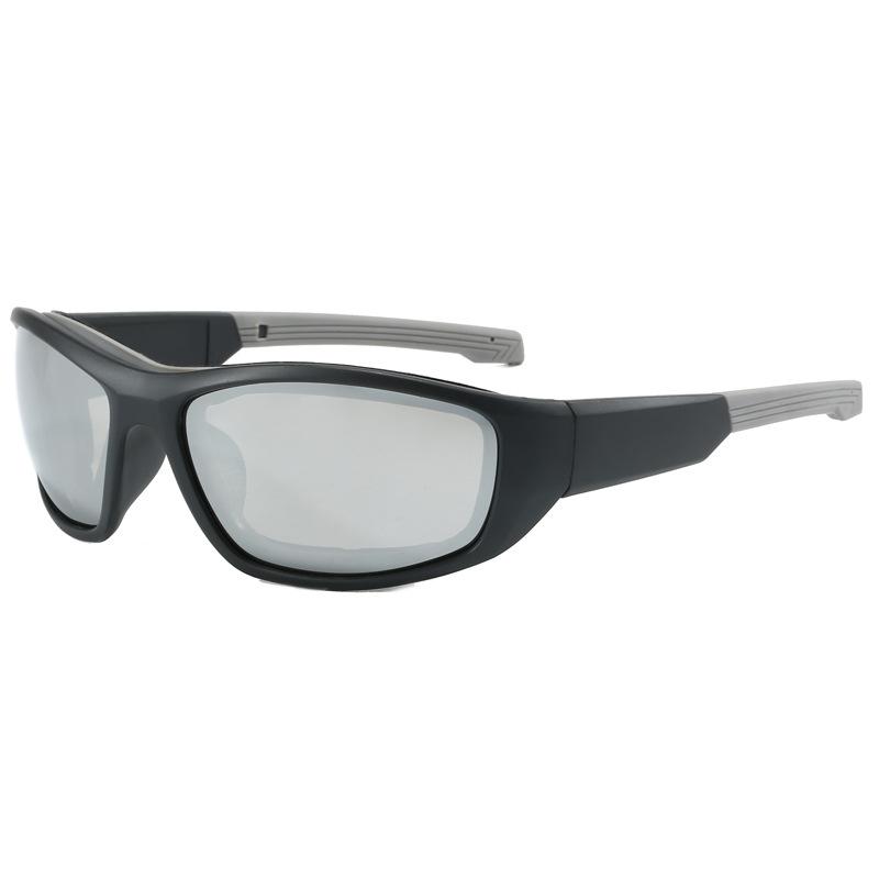 New European and American style sunglasses for men, featuring a sponge lining, suitable for sports and cycling; fashionable and trendy sunglasses for