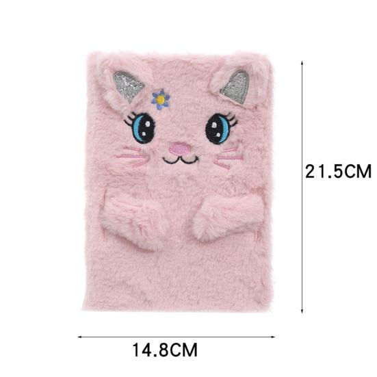 Cartoon Katze Panda Journal Flauschiges Tagebuch Mädchen Memo Notebook Pad Geburtstagsgeschenk