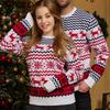 BITCED Small Snowflake Christmas Sweater Autumn/Winter Casual Couples' Outfit Christmas O-Neck Knit Top