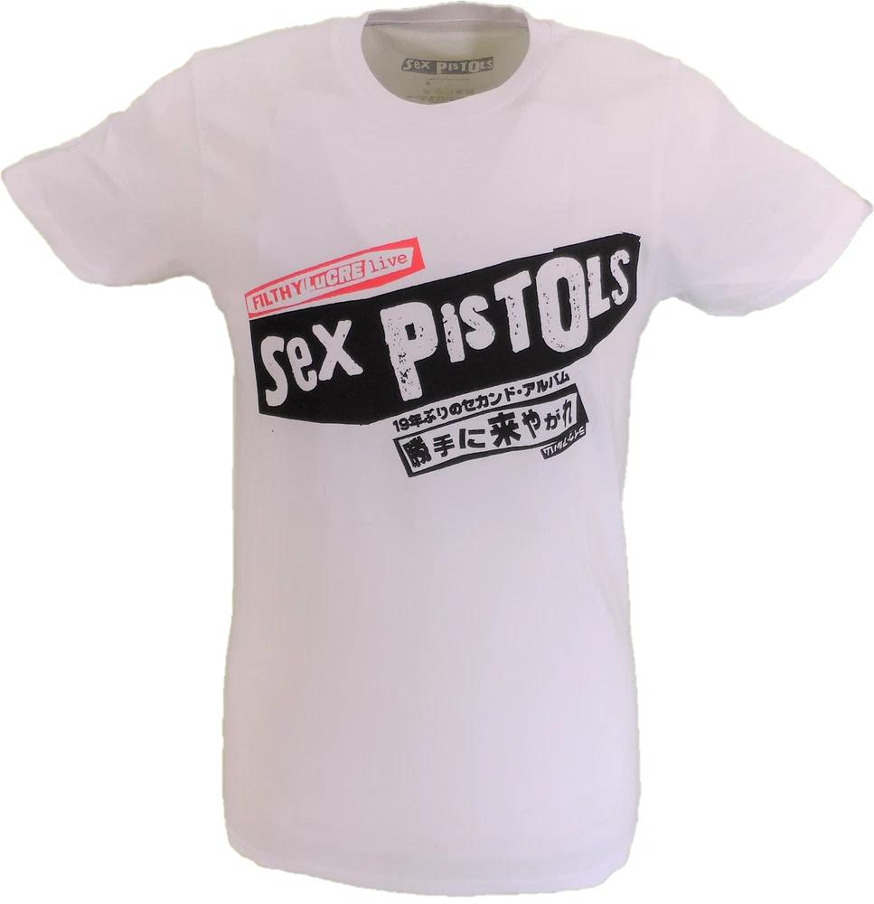 Unisexs White Official Sex Pistols Filthy Lucre Tour Japan T Shirt S