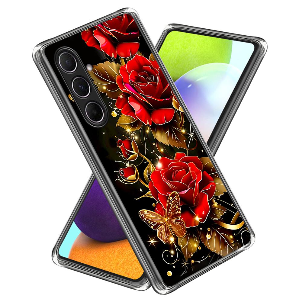

Для Samsung Galaxy A56 5G Чохол з принтом, Протиударний чохол для телефону з ТПУ Butterfly Roses