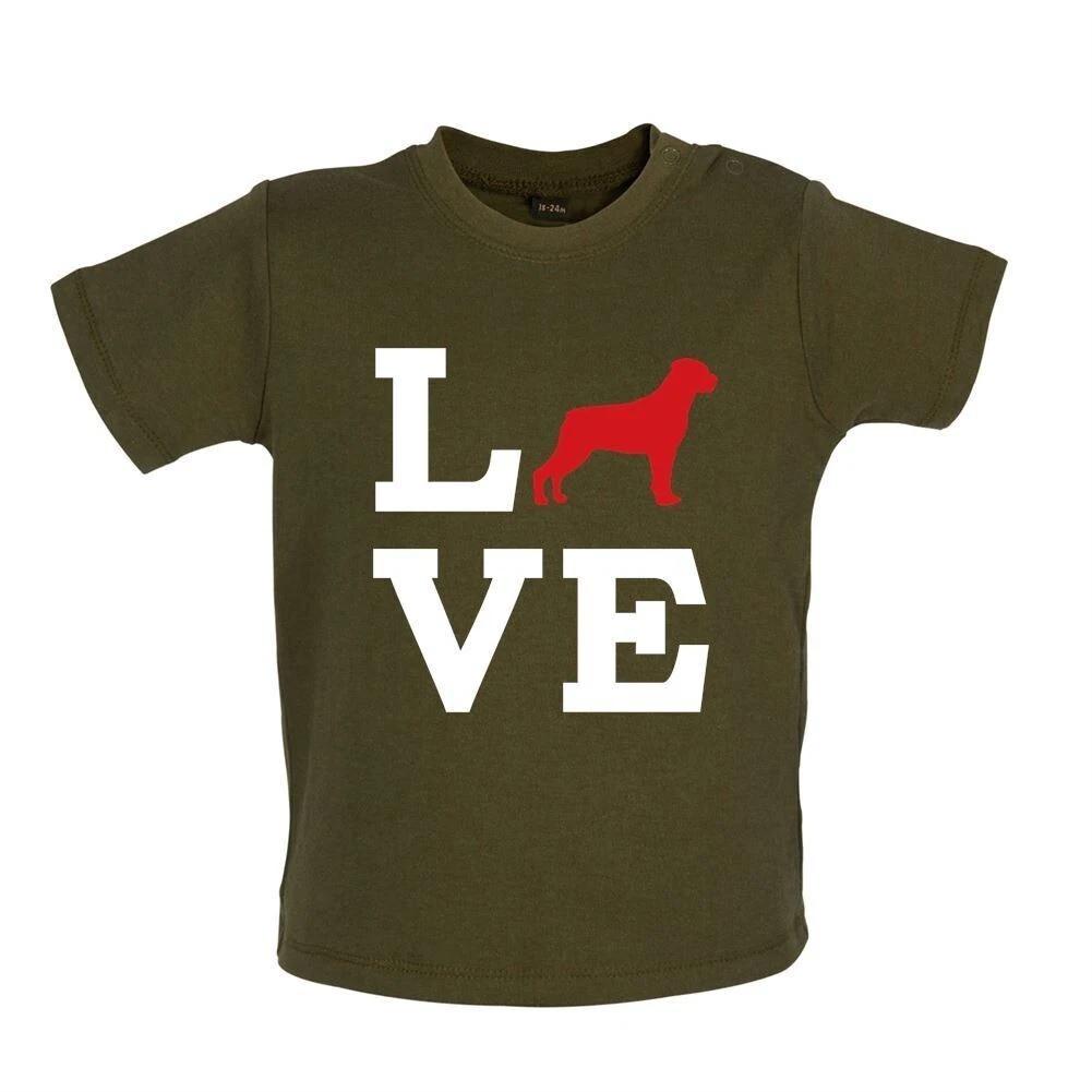 Love Dog Rottweiler Silhouette - Baby / Bodysuit - Dogs Puppy Love Rotty 160