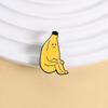 Cute Lazy Banana Enamel Pin Cartoon Fruit Character Brooch Collar Pins For Backpack Clothing Decoration Funny Badge Gifts
